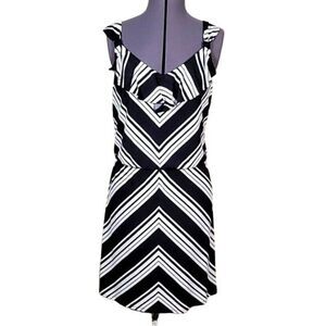 WHBM Chevron Striped Dress Sz S